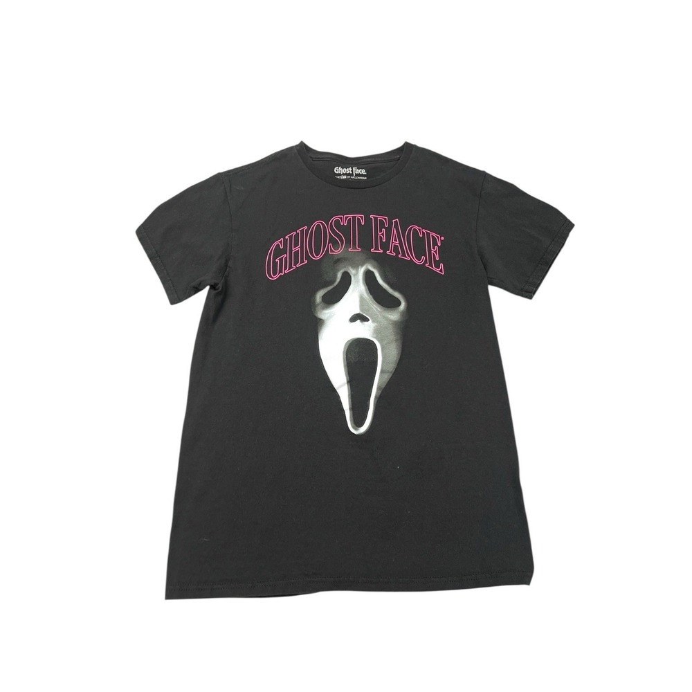 Ghost Face The Icon Of Halloween Graphic T-shirt Men Small Black Short Sleeve
